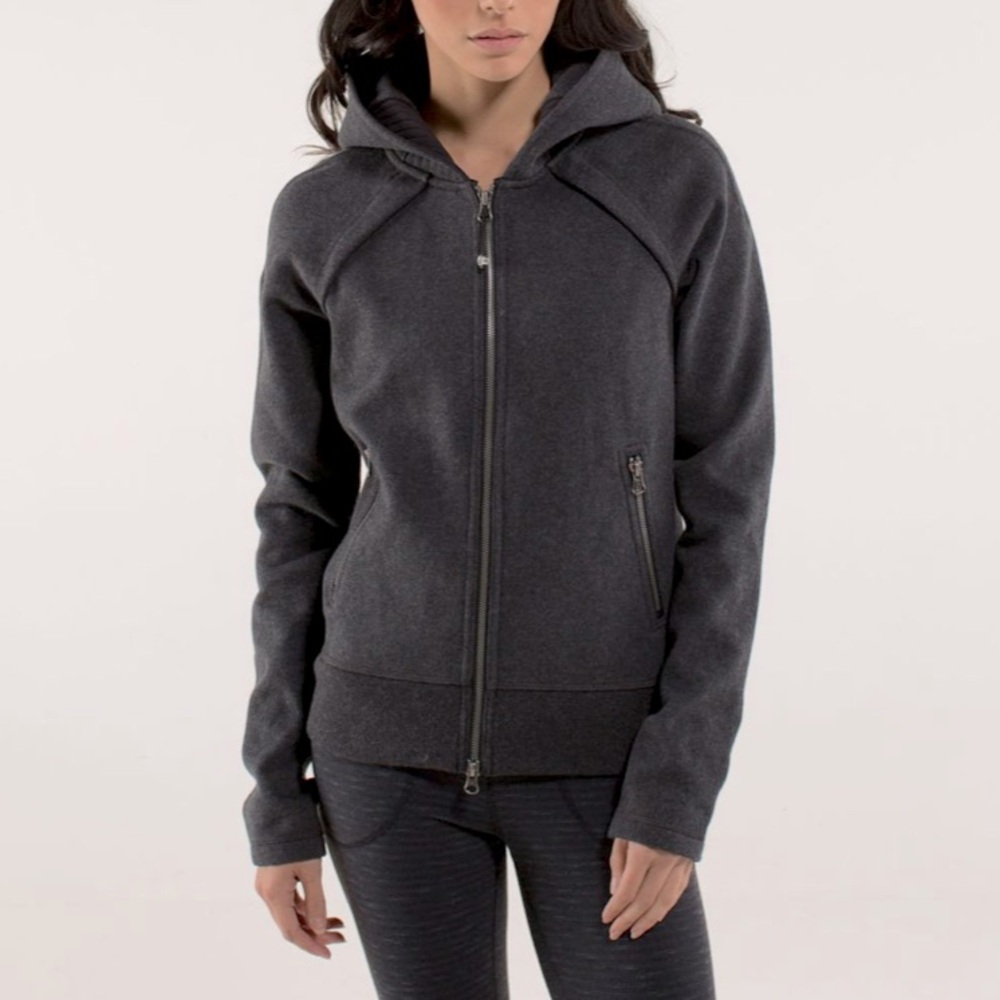 ♥️Like NEW Lululemon Happy Yin Year Hoodie Heathered Black / Grey sz 4